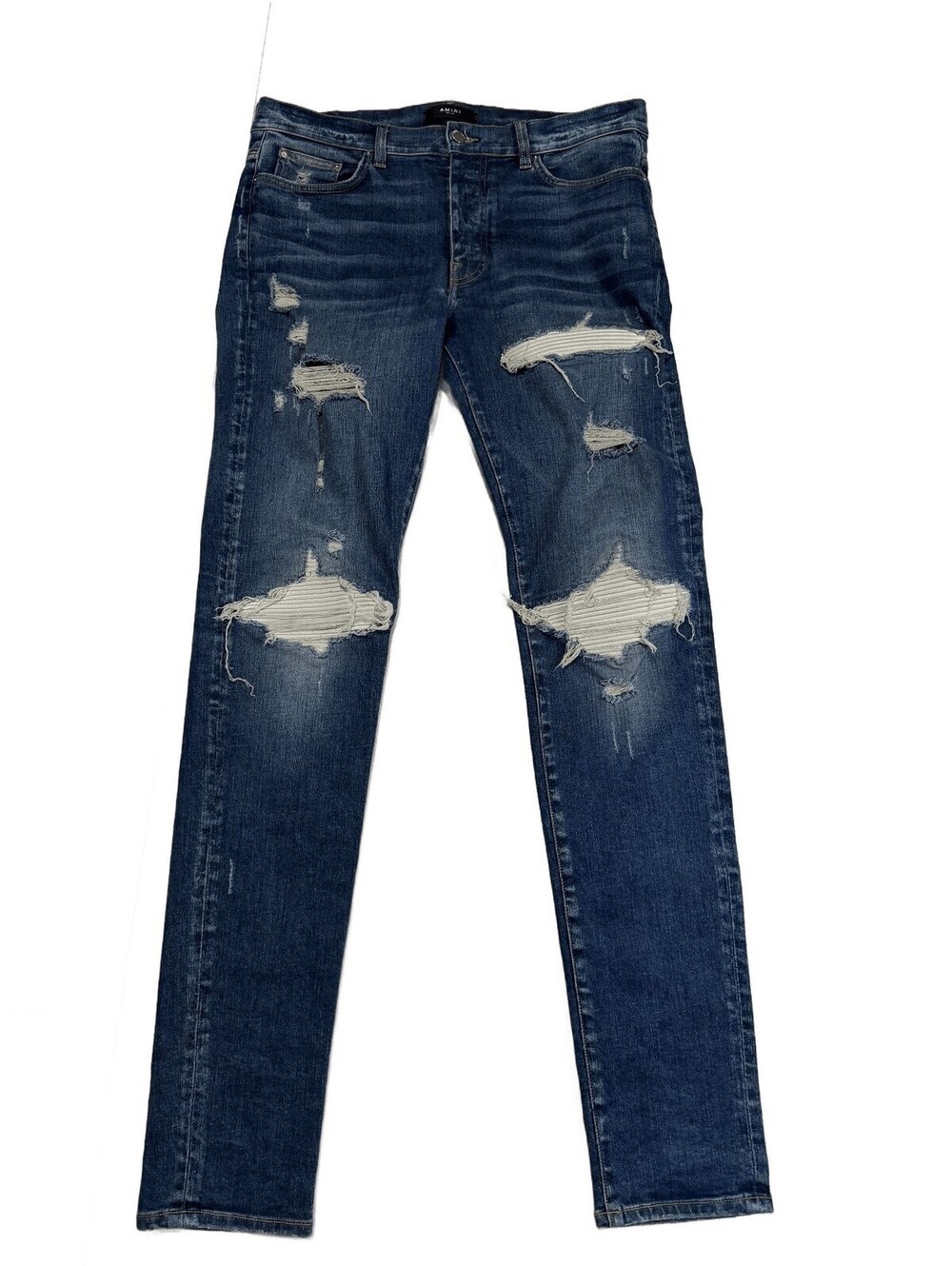 Amiri MX1 Blue Distressed Jeans Mens Size 36